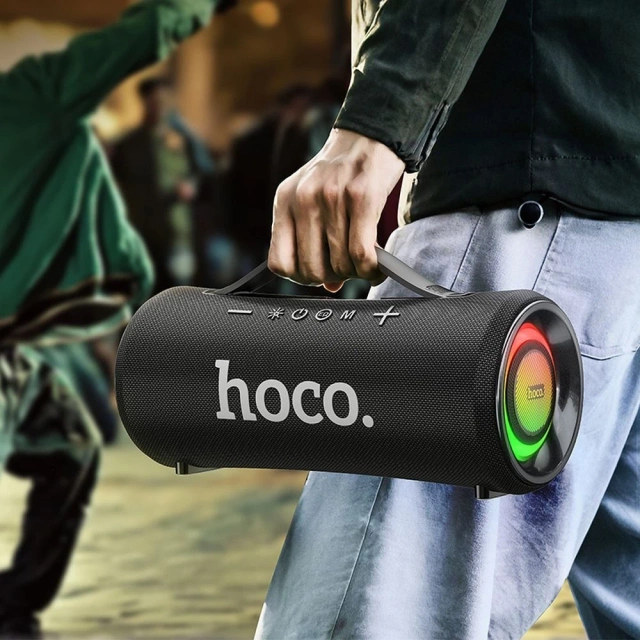 HOCO HA10 Bluetooth-Lautsprecher 2x20W Schwarz RGB Tragbar