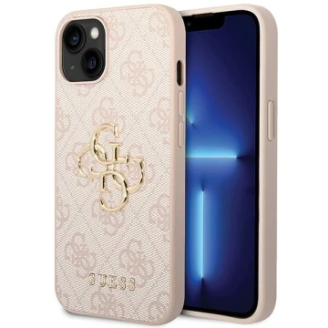 Guess GUHCP15S4GMGPI case for iPhone 15 6.1" pink/pink hardcase 4G Big Metal Logo