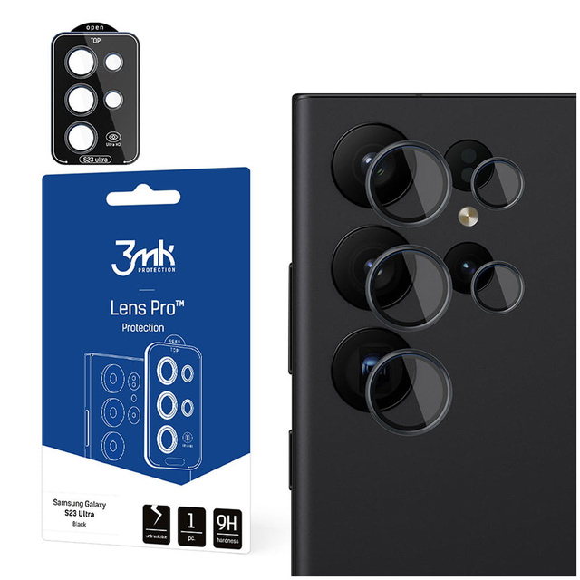 3mk Lens Protection Pro phone lens protector for Samsung Galaxy S23 Ultra Black