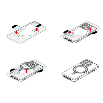 Ringke Magnetplatte für iPhone MagSafe und Ringadapter Weiß
