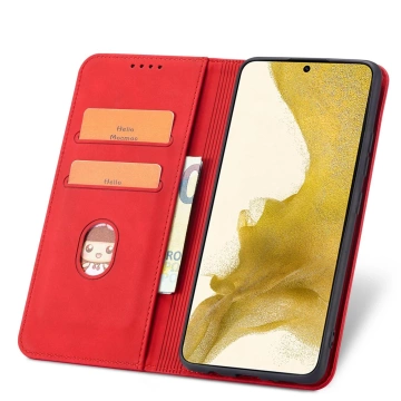Magnet Fancy Case for Samsung Galaxy S22 (S22 Plus) cover wallet for cards card stand red
