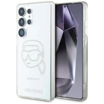 Samsung Galaxy S25 Ultra Hülle Klar Karl Lagerfeld Strass Karl Head Logo