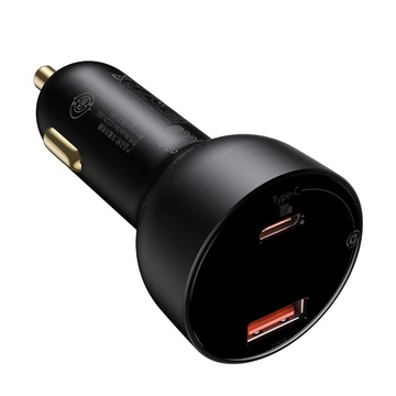 Baseus Superme USB nabíjačka do auta, USB-C, 100W kábel USB-C (čierny)