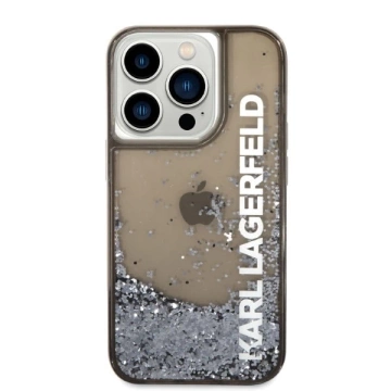 Etui Karl Lagerfeld KLHCP14LLCKVK na iPhone 14 Pro 6,1" pevné puzdro Liquid Glitter Elong