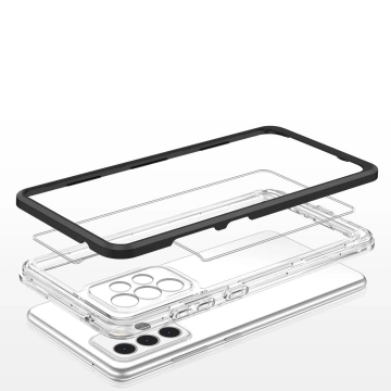 Прозорий чохол 3 в 1 для Samsung Galaxy A73 Frame Cover Gel Black