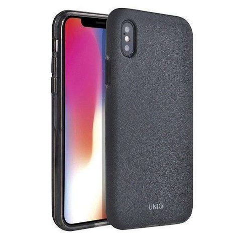 UNIQ etui Lithos iPhone Xs Max čierny /uhlovo čierny
