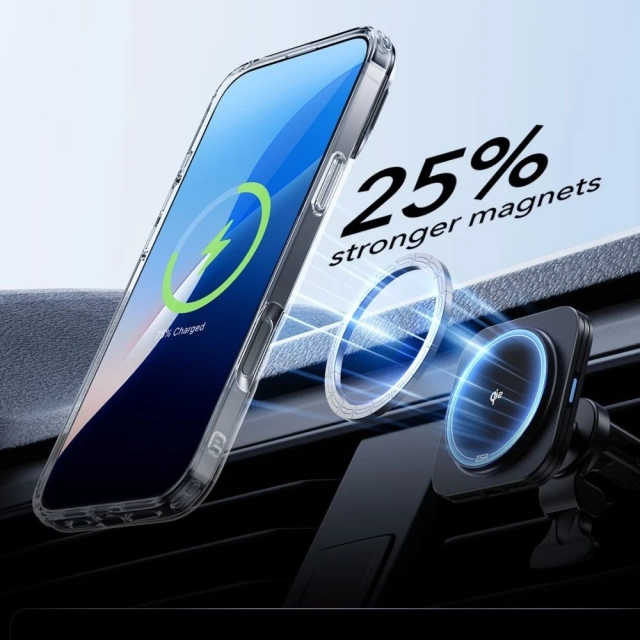 Etui obudowa ESR Classic Hybrid Kickstand Halolock Magsafe & Tempered Glass do iPhone 16 Pro Max Clear