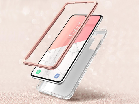 Etui Supcase Cosmo für Samsung Galaxy S21 Marmor Pink