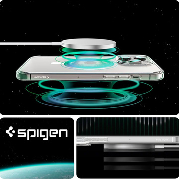 Чохол для iPhone 15 Pro Max Spigen Ultra Hybrid MagFit for MagSafe Protective Phone Cover White Glass