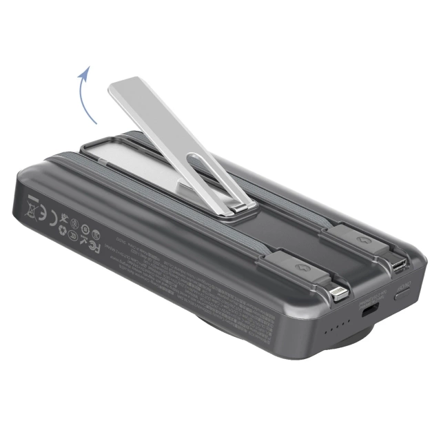 Powerbank Dudao K29 10000mAh 20W MagSafe Kable Podstawka Szary