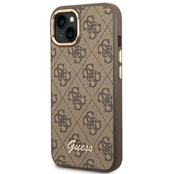 Etui Guess GUHCP14MHG4SHW für Apple iPhone 14 Plus 6,7" brązowy/brown Hard Case 4G Vintage Gold Logo