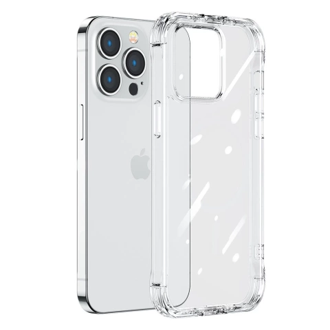 Joyroom Defender Series Case Cover for iPhone 14 Plus Armor Case with Hooks Stand Transparent (JR-14H3)