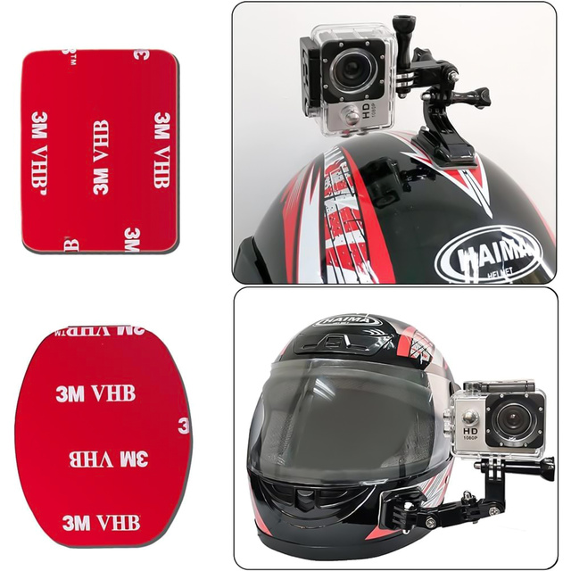 Набір плоских і заокруглених монтажних баз для спортивних камер GoPro, DJI Osmo Action, EKEN, SJCam, Insta360 зі стрічками 3M VHB Alogy - 16 шт.