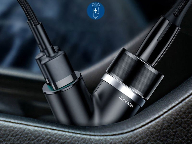 Автомобільний зарядний пристрій Baseus Y 3.4A, 2 порти USB для прикурювача