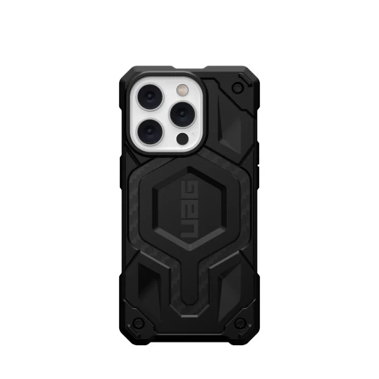 UAG Monarch - Schutzhülle für iPhone 14 Pro Max kompatibel mit MagSafe (Kohlefaser)
