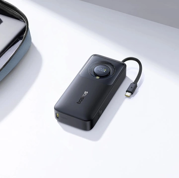 Baseus Free2Pull 10000mAh 30W Powerbank with USB-C Port and Retractable USB-C Cable - Black