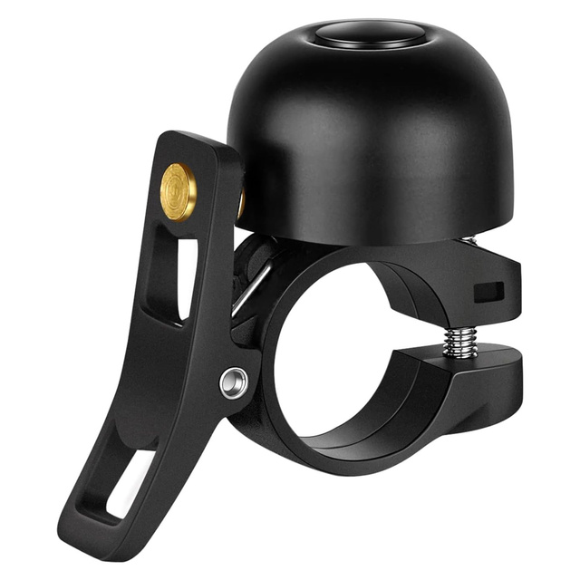 Cyklistický zvonček na bicykel univerzálny mini RockBros 2018-1ABK hlasitý 120dB na riadidlá vodeodolný čierny