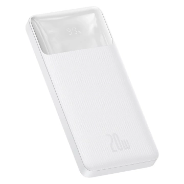 Power banka s rýchlym nabíjaním Baseus Bipow 10000mAh 20W biela (Overseas Edition) USB-A - Micro USB kábel 0,25m biely (PPBD050502)