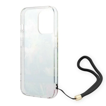 Etui Guess GUOHCP14LHFLSB для Apple iPhone 14 Pro 6,1" niebieski/синій жорсткий чохол Flower Strap