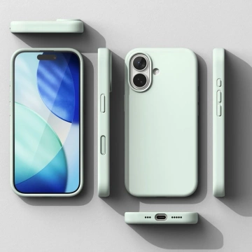 Etui do iPhone 17 Ringke Silicone Magnetic MagSafe Soft Mint