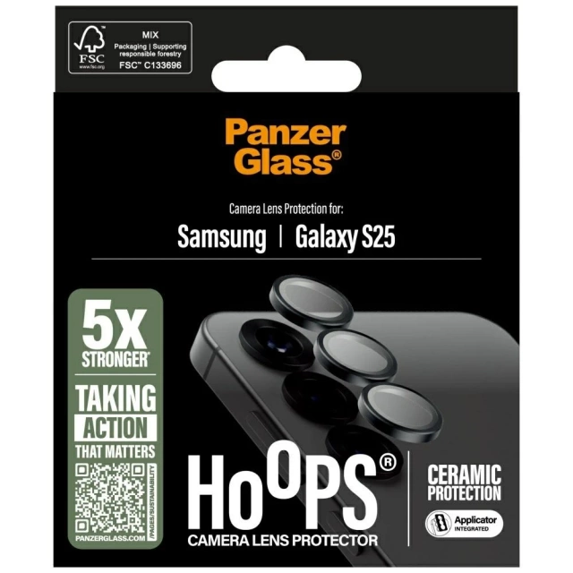 Samsung Galaxy S25 PanzerGlass Hoops Camera Lens Protector Grey