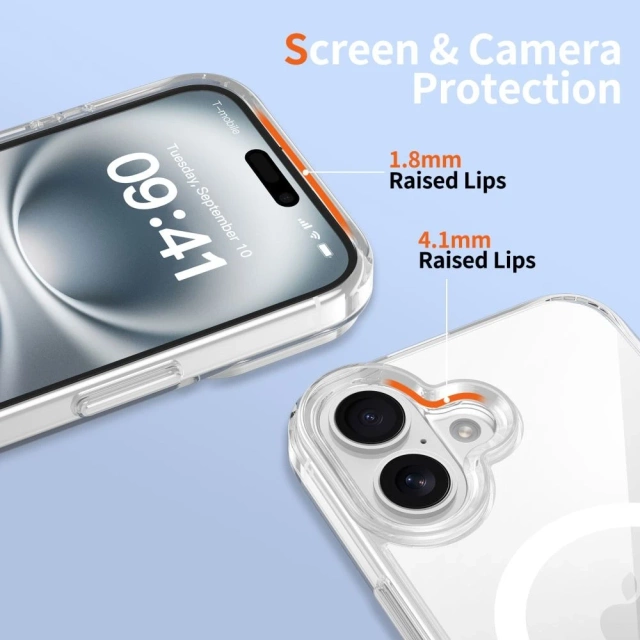 Чохол Tech-Protect Flexair Hybrid MagSafe для iPhone 16, прозорий