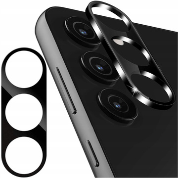 Kovový kryt pre Samsung Galaxy S24 Plus, ochranný kryt na ostrovček fotoaparátu, Alogy Metal Lens, čierny