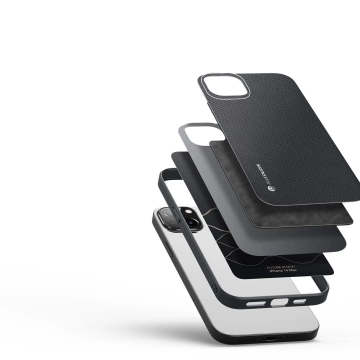 Dux Ducis Fino case cover covered with nylon material iPhone 14 Plus black