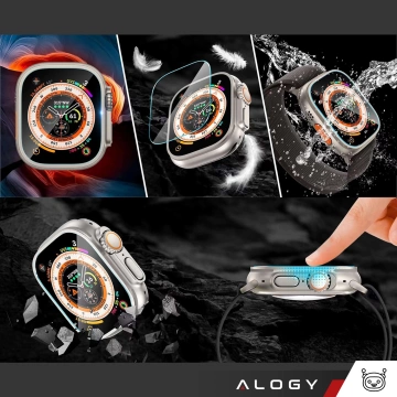 Tvrdené sklo pre Apple Watch Ultra 2 / Ultra 49 mm ochrana obrazovky Alogy Protector 9H s polohovacím rámom