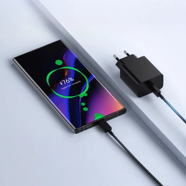 Original Samsung USB-C-auf-USB-C-Kabel EP-DW767 zum Aufladen, 1,8 m, 3 A, 25 W/45 W, Weiß