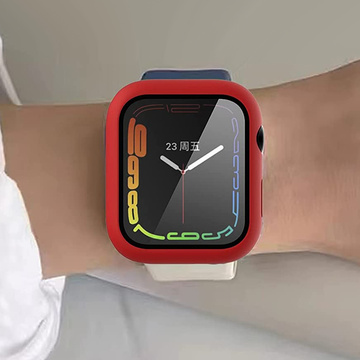 Překryvné sklo pouzdra Alogy 2v1 pro Apple Watch 7 41mm Red