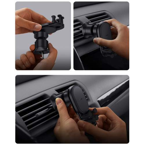 Gravitačný držiak telefónu Baseus s 15W indukčnou nabíjačkou (čierna)