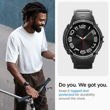 Etui Spigen Rugged Armor ”Pro” для Samsung Galaxy Watch 6 Classic (47 мм) чорний