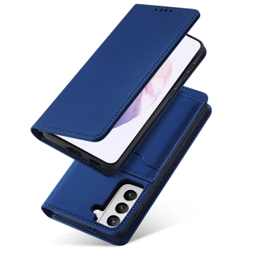 Magnet Card Case case for Samsung Galaxy S22 (S22 Plus) cover card wallet stand blue