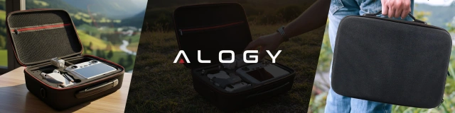 Hard Case Kufrové pouzdro pro DJI Mini 4 Pro / DJI Mini 3 Pro / Mini 3 Drone Pevné s popruhem Pevné pouzdro Alogy Black