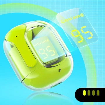 Bezdrátová sluchátka do uší Acefast TWS Bluetooth zelená (zelená T6 pro mládež)