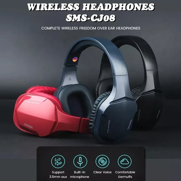 Бездротові Bluetooth-навушники Somostel Gaming Stereo SMS-CJ08 Red