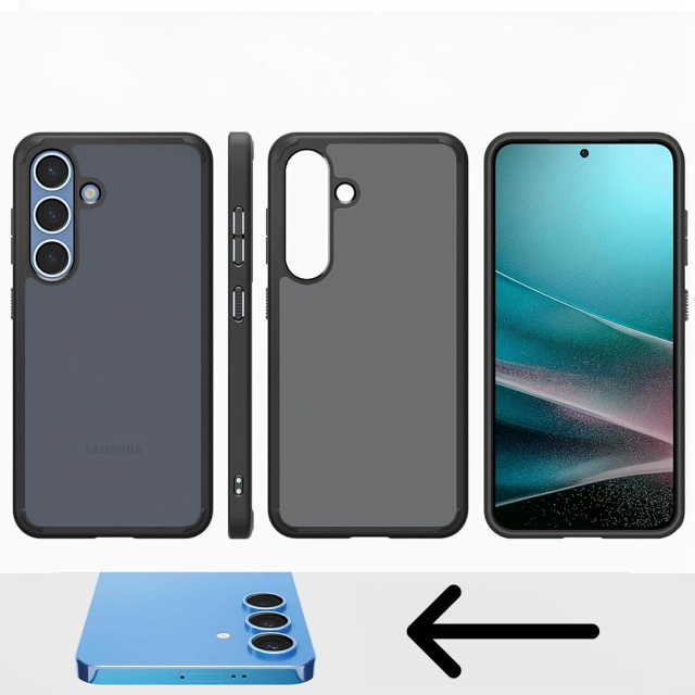 Kryt na telefon Spigen Ultra Hybrid pro Samsung Galaxy S25, mrazuvzdorný, černý