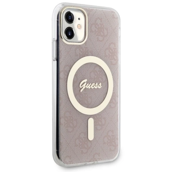 Etui Guess GUHMN61H4STP pro iPhone 11 6,1" pevný obal 4G MagSafe