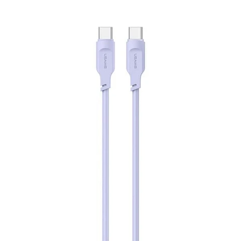 Kabel USMAS USB-C na USB-C PD Fast Charging 1.2m fioletowy