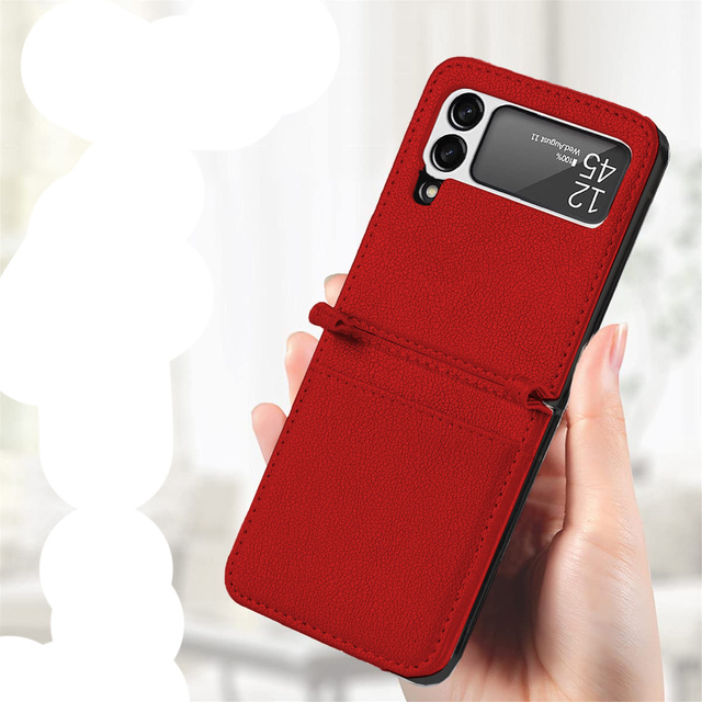 Flipové puzdro z alogickej kože pre Samsung Galaxy Z Flip 3 5G Red