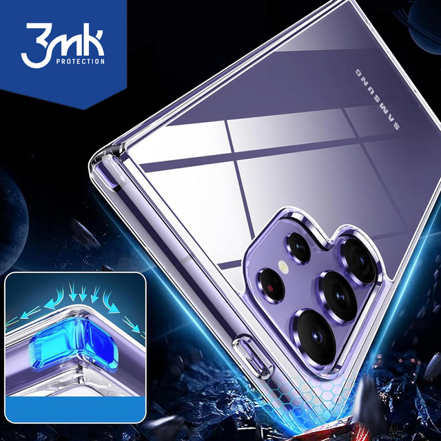 Case for Samsung Galaxy S24 Ultra 3mk Armor Case Clear housing armored back transparent