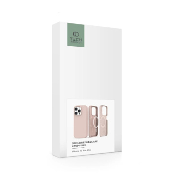 Силіконовий чохол MagSafe для iPhone 15 Pro Max Candy Pink