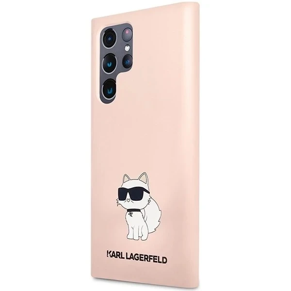 Karl Lagerfeld KLHCS23LSNCHBCP für Samsung Galaxy S23 Ultra S918 Hardcase Silikon Choupette pink/pink