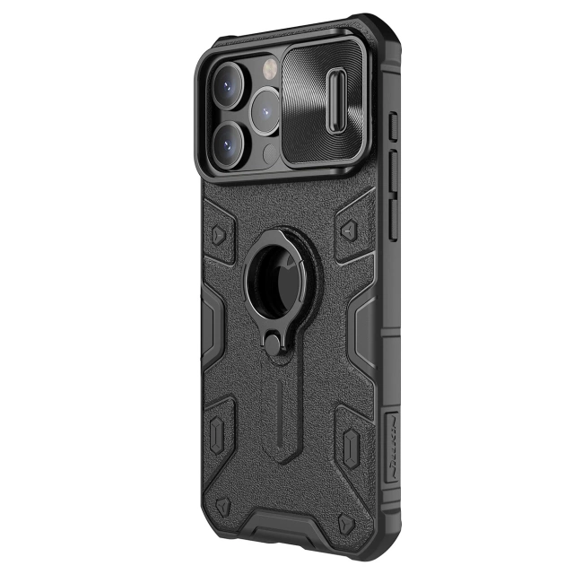 Чохол Nillkin CamShield Armor для iPhone 15 Pro Max, чорний, броньований