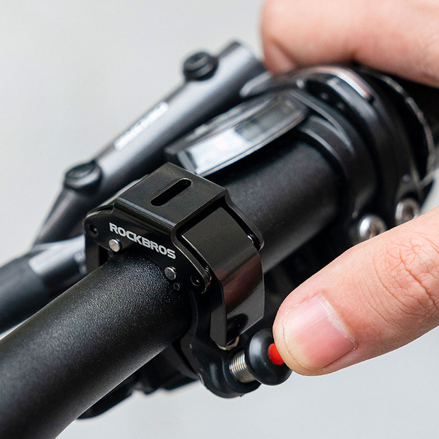 Bicycle bell for the bike universal RockBros Big Ring aluminum strong for the handlebar 100dB waterproof black