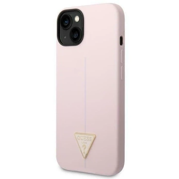 Etui Guess GUHCP14MSLTGU do Apple iPhone 14 Plus 6,7" fioletowy/fialový pevný obal silikonový trojúhelník