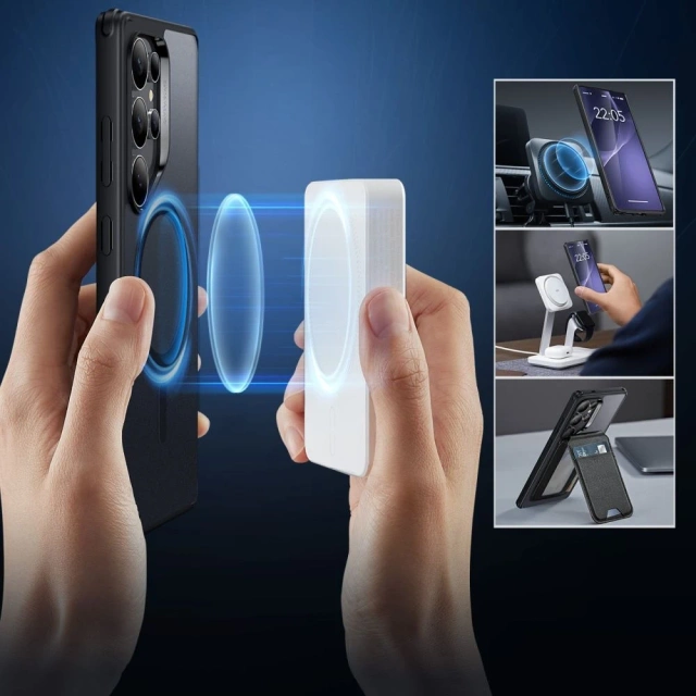 Kryt Samsung Galaxy S25 Ultra matný čierny ESR Classic Hybrid HaloLock MagSafe