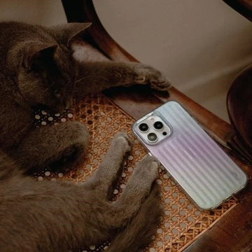 Etui telefónu UNIQ Coehl Linear pre Apple iPhone 14 6,1" opálový/dúhový