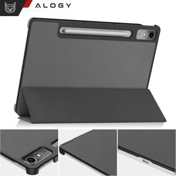 Schutzhülle für Lenovo Tab P12 12.7 TB-370 Tablet, Alogy Book Cover Case, Grau